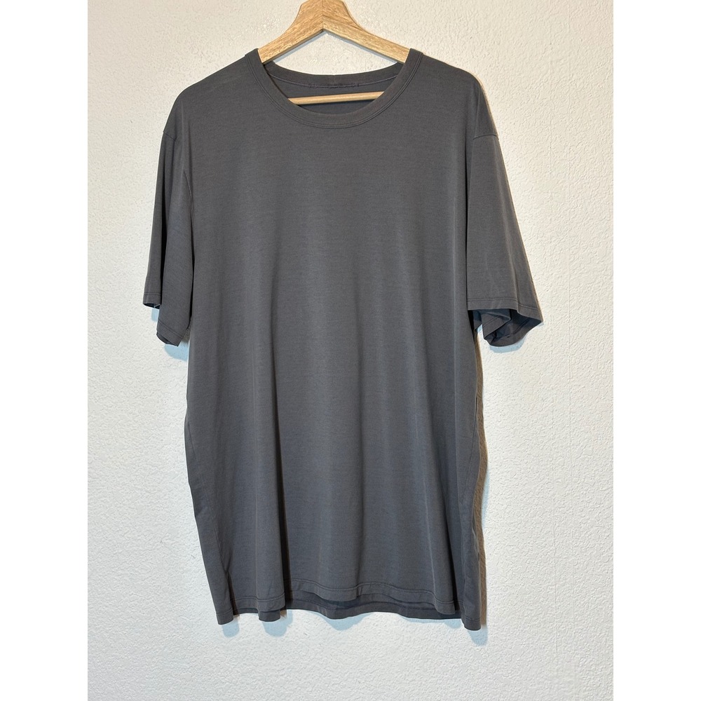 Lululemon Mens Short Sleeve Crew Neck Activewear Tee Shirt Charcoal Gray xxl